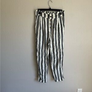 NWT American Eagle Navy and White Striped Viscose Pants Women’s M Beach Vacation